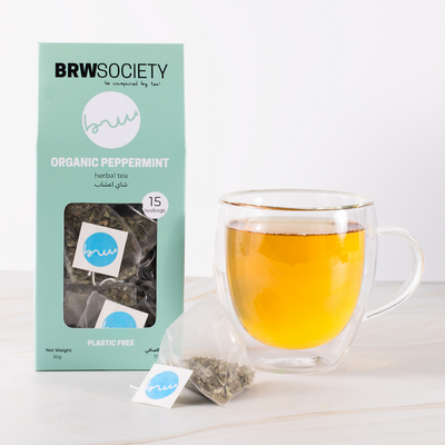 BRW Society Organic Peppermint Tea – 15 Tea Bags