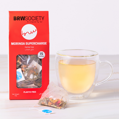 BRW Society Organic Moringa Supercharge Tea – 15 Tea Bags