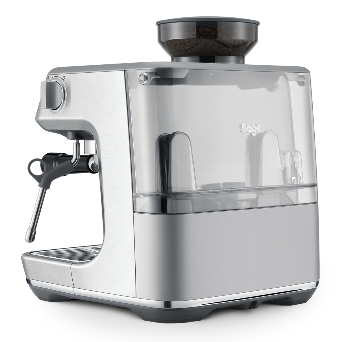 Sage Barista Pro SES878, the Breville BES878, in Black Truffle and Stainless Steel