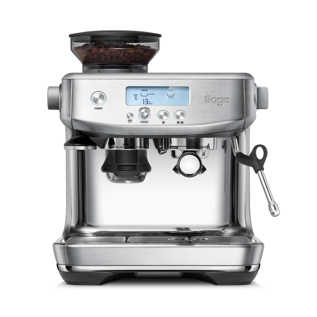 Sage Barista Pro SES878 espresso machine with 54mm stainless steel portafilter