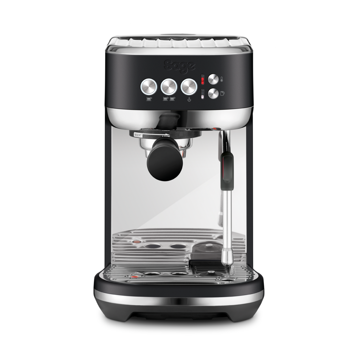 Sage Bambino Plus SES500 espresso machine, 19.4cm wide on a kitchen counter
