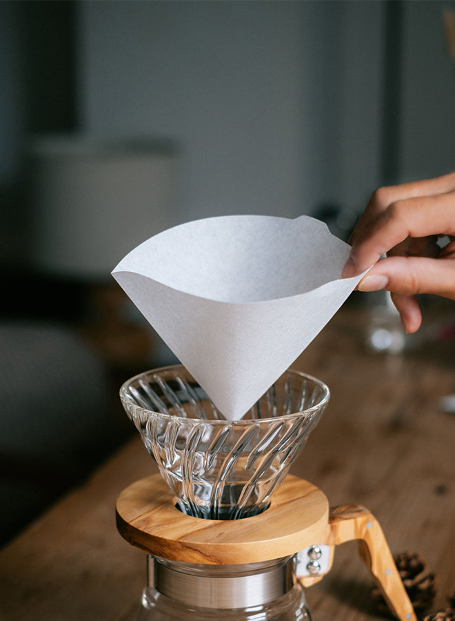 Hario V60 paper filters pack, detail view